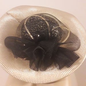 CHURCH DERBY TEA BLACK GOLD ASYMMETRICAL HAT